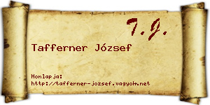 Tafferner József névjegykártya