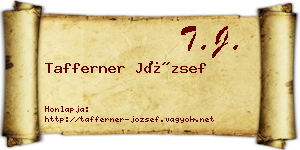 Tafferner József névjegykártya